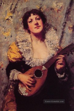  mandoline - der Mandolinen Spieler William Merritt Chase